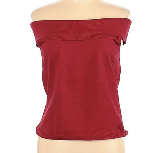 RAFAELLA Women’s Blouse Off The Shoulder Red Top Size Large Sleeveless Sweater